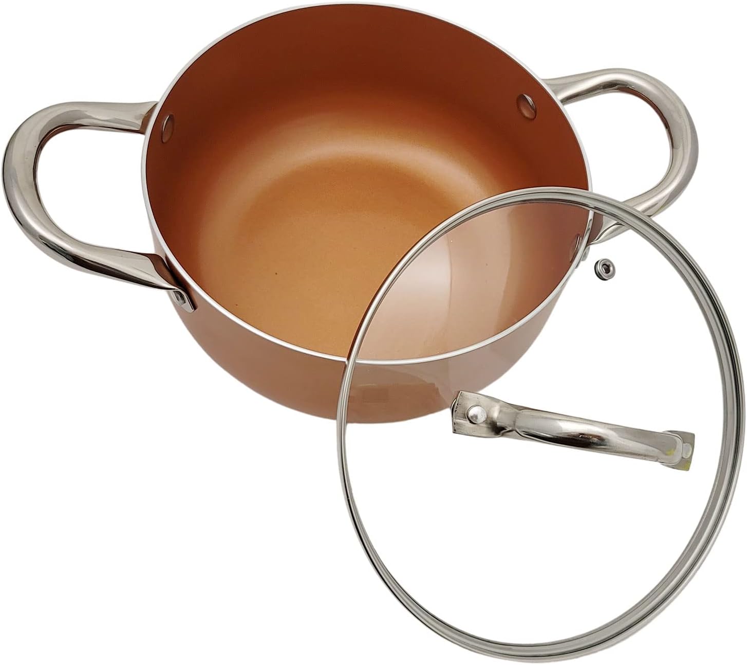 Nonstick Copper Ceramic Dutch Oven Stew Soup Pot