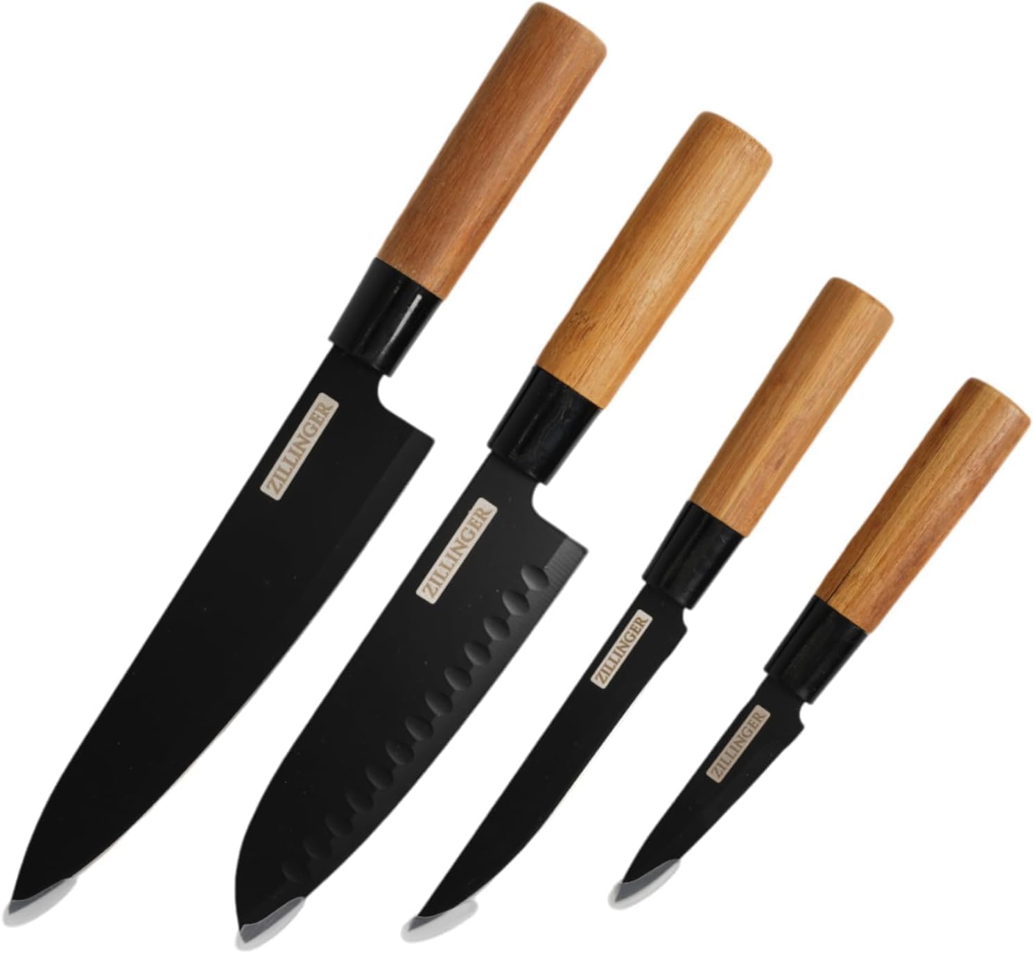 ZILLINGER Japanese Knife Set - 4 Pcs High-Carbon