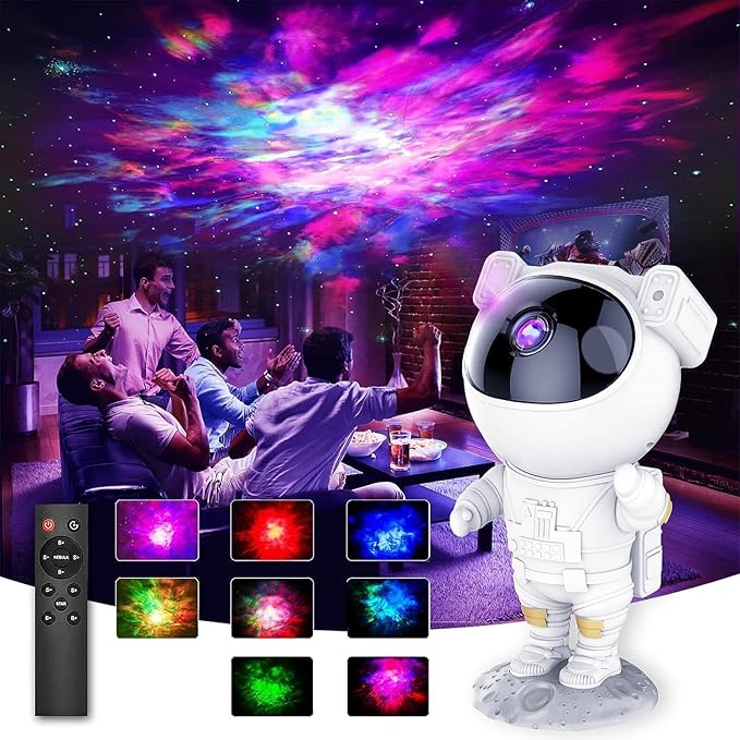 Astronaut Projector Night Light with Timer